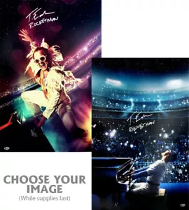 Tocando fotos piano Taron Egerton firmado Rocketman 20x30 inscrito Rocketman PSA - Imagen 1 de 3