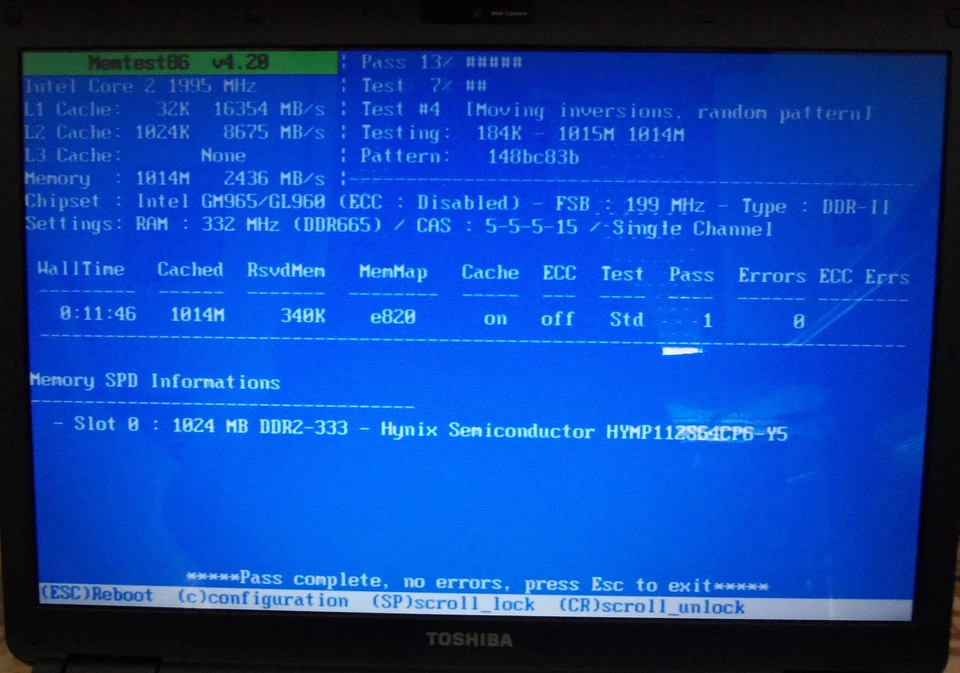 Kit RAM 2Gb Hynix (2X1Gb) DDR2 PC2 667Mhz Memoria 200 Pin SODIMM per portatile - Immagine 1 di 1