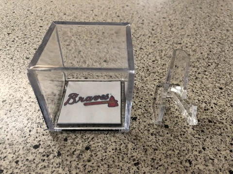 Atlanta Braves 2021 World Series Champions Ring Custom Display Case 1995 w/Stand Cover