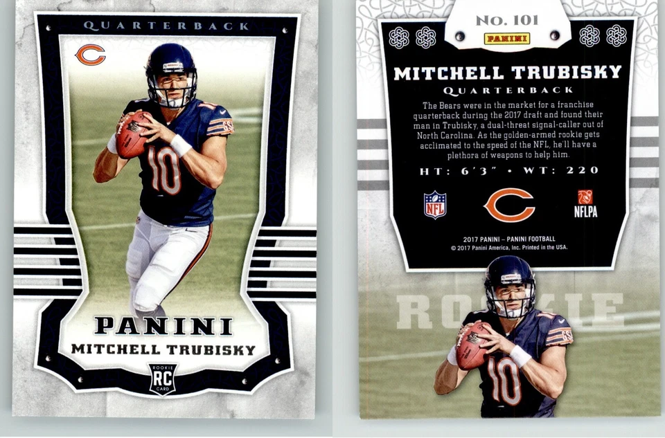 Mitchell Trubisky 2017 Panini Rookies #101 Rookie RC Chicago Bears Steelers - Image 1 of 1