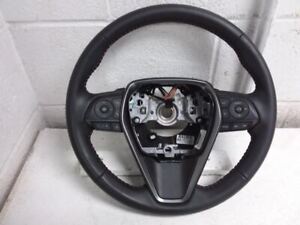 2022 TOYOTA CAMRY Black Leather Steering Wheel OEM W/Red Stitching w/o Heat 