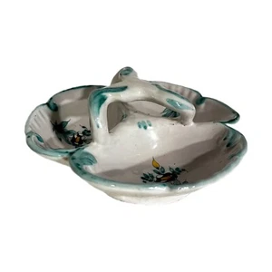 Servizio piatti diviso 3 sezioni verde accentato con manico Made in Italy - Foto 1 di 3