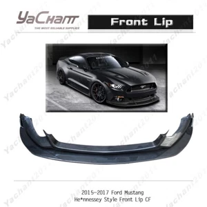 Carbon Front Splitter Fit For 2015-2017 Ford Mustang He*nnessey Style Front Lip - Picture 1 of 12