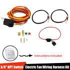 185/165 Thermostat 40 Amp Dual Electric Cooling Fan Wiring Relay Install Kit Nissan Platina