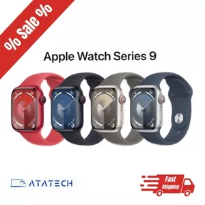 Apple Watch Series 9 GPS 41mm Aluminium Case with Sport Band (Good) - A2978 - Picture 1 of 20