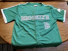 Brooklyn Cyclones Green Budweiser Irish Shamrock Button Down Promo Jersey XL
