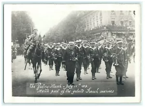 WW1 WWI The Victory March July 14th 1919 French Marines Paris France - Picture 1 of 2