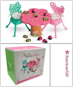 American Girl “GARDEN PARTY TABLE & CHAIRS” from Wellie Wishers *Retired* - Picture 1 of 9