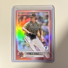 2022 Topps 1st Edition RYAN WEATHERS 3 /10 #70 Pink Foil Padres