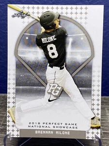 Brennan Milone 2018 Leaf Perfect Game NIKE All-American Rookies - Picture 1 of 2