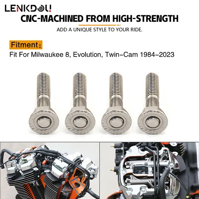 Sujetador de tuerca de escape plateado para Harley Softail Dyna Sportster Touring Glide Foto 1 de 4