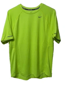 Nike Running Dri Fit Neon mit Reflexstreifen Kurzarm Herren Größe Large L - Bild 1 von 7