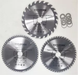 3PC Circular Saw Blades 200mm 24T,48T,60Teeth Fit OZITO 800W Table Saw TSB-0808 - Picture 1 of 9