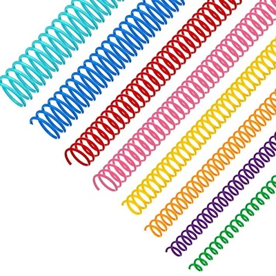 Paquete de 120 bobinas de encuadernación en espiral de plástico anillos espirales de encuadernación tamaño 8 espías... Foto 1 de 4