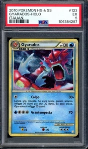 2010 Pokémon HG & SS Italian Gyarados-Holo #123 PSA 5 EX - Picture 1 of 2
