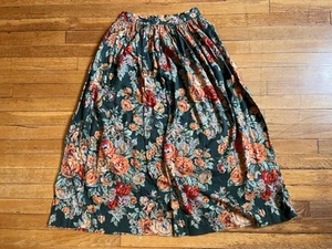 VINTAGE Ralph Lauren Polo Floral Midi A Line Skirt Women’s 4 Multicolor - Picture 1 of 8