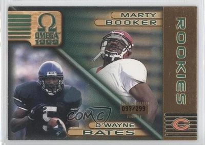 1999 Pacific Omega Gold /299 Marty Booker D'Wayne Bates #48 Rookie RC - Image 1 of 2