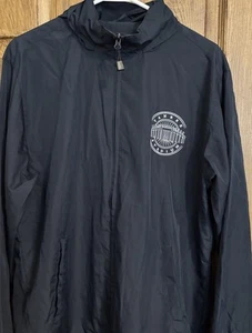 NWOT Yankee Stadium Hooded Light Dark Blue Zipper Windbreaker - Picture 1 of 4