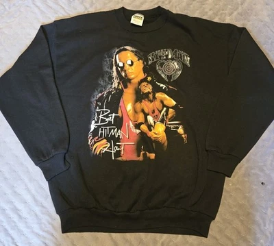 Vintage Bret "HITMAN" Hart Crewneck Tultex Men's Size XL Long-Sleeves Sweater  - Image 1 of 4