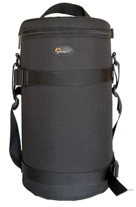 Estuche de lente acolchado Lowepro 5 negro 11,75" de alto x 6" de diámetro con correa Nikon Canon - Imagen 1 de 12