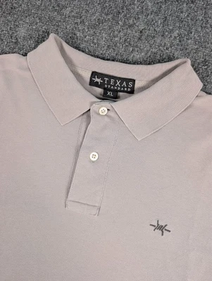 Camisa Polo Texas Estándar Malla Para Hombres XL Gris Claro Western Manga Corta Foto 1 de 4