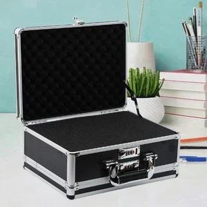 Aluminum Alloy Case Storage Case Password Lock Suitcase Multipurpose with Foam - Picture 1 of 5