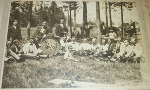 1920's Photo on Board Waterville Maine Photographer Brass Band Group Picture - Picture 1 of 3