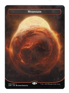 MTG - Mountain (243) - Borderless Nonfoil - Unfinity - "Orbital" - NM - Picture 1 of 2