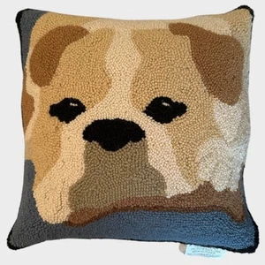 Cuscino per lancio bulldog in lana con gancio aratro e cuore 18"L x 14"W - Foto 1 di 6