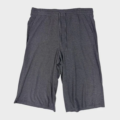 Tek Gear XL Womens Jersey Knit Gray On the Go Long Shorts Rayon Spandex  - Image 1 of 4