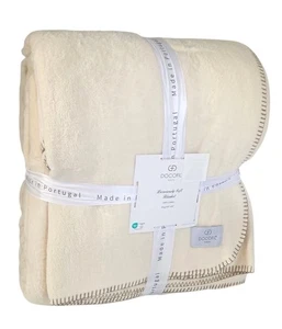 Docofil Luxury Soft Blanket King Docofil White / Cream Blanket Made In Portugal - Picture 1 of 4