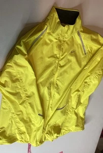 Nike Running Jacket Womens Large Storm Fit Windbreaker Jacket Neon Yellow - Picture 1 of 17