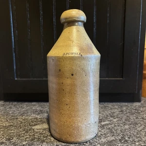 Antike J. Powell Steingut Bierflasche - Bild 1 von 9