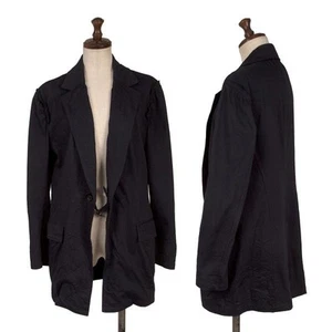 Yohji Yamamoto NOIR Poly Cotton Wrinkled Tailored Jacket Size 1(K-154455) - Picture 1 of 12