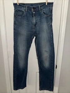Jean Levi's 505 coupe régulière jambe droite denim 32x30 (31x29) délavé à la pierre - Photo 1/12