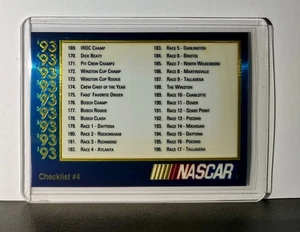 Lista de verificación #4 Lista de verificación Tarjeta NASCAR 1993 Maxx Premier Plus Racing #212 - Imagen 1 de 2