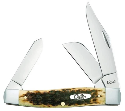 CASE XX WR Pocket Knife Amber Jigged Bone Large Stockman Cv Item #204 - (6375...