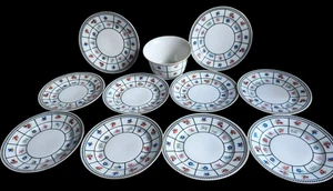 10 x Epiag Czechoslovakia Lunch Plates & Sugar Bowl - Picture 1 of 10