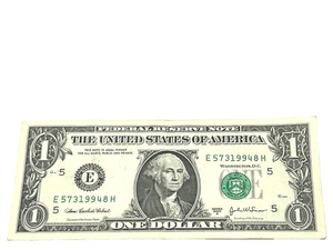 U.S. 2003A, $1.00 FEDERAL RESERVE NOTE, Almost UNC, S/N E 57319984H (#518) - Picture 1 of 2