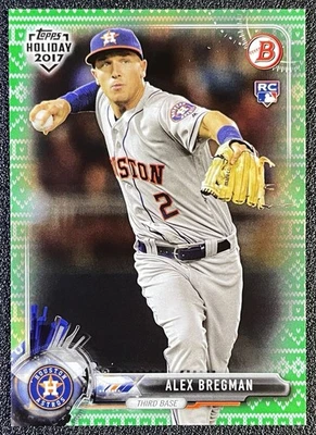 2017 Bowman Alex Bregman RC #TH-ABR Topps Holiday Green Parallel /99 - Image 1 of 2