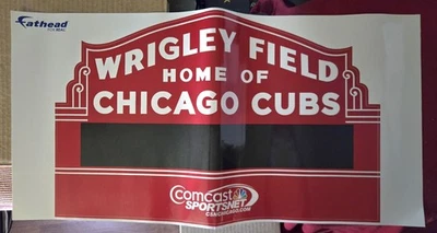 Wrigley Field Home Of The Chicago Cubs Fathead For Real 13x26 Very Rare! - Image 1 of 3