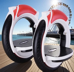 Roller Skates 2 Wheels Boardless Skateboard Red New For Youth Gift Easy to Carry - Picture 1 of 18