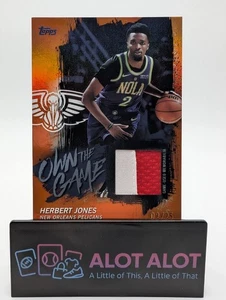 2025 Topps Herbert Jones Own The Game Orange 2/25 Pelicans reliquia usada en juegos  - Imagen 1 de 5