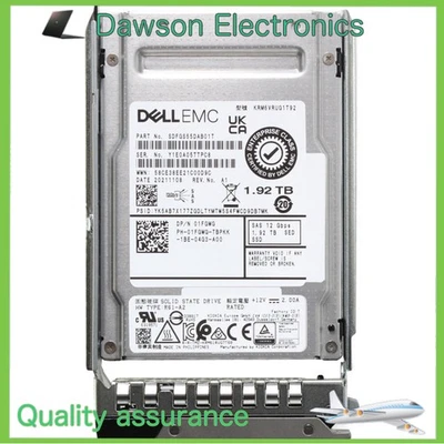 Dell EMC 1FGWG/01FGWG 2.5" 1.92TB 12G SAS RI TLC SSD 14/15/16G KIT - Image 1 of 4