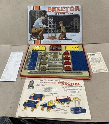 Vintage 1935 A.C. Gilbert Co. No. Juego de montadores 1 1/2 con caja en excelente estado  Foto 1 de 4