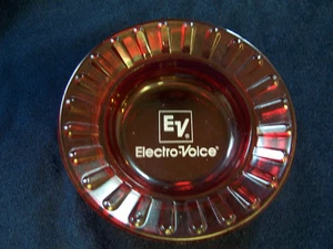 VINTAGE ELECTRO-VOICE EV COASTER ash tray nut dish RUBY red glass ornament NEW - Picture 1 of 4