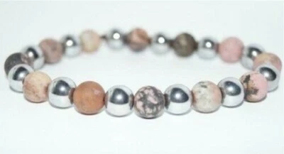 Rhodonit & Hämatit Energiearmband - Bild 1 von 2