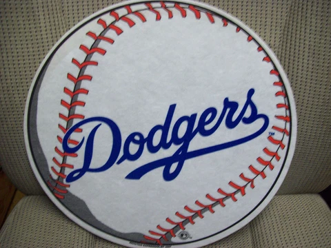 Los Angeles Dodgers Die Cut Baseball Felt Pennant Cover