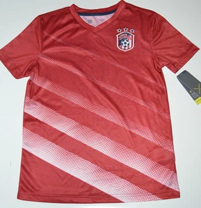 Boy's Xersion U.S.A. Red Short Sleeve Quick Dri Athletic T-Shirt Top M, L, XL - Picture 1 of 2