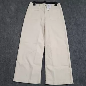 Gap Pants Womens 4 Short White Corduroy Low Rise Wide Leg Stretch 30x28 Y2K - Picture 1 of 12
